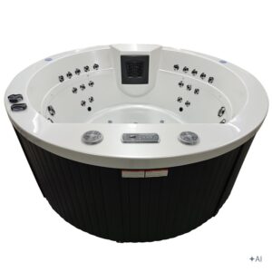 Jacuzzi ogrodowe DELLA 916 – Biała perła / obudowa antracyt – 170 × 170 cm
