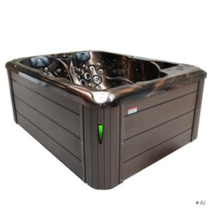 Jacuzzi ogrodowe SPA102 – Magma Gold / obudowa kawa – 210 × 160 cm