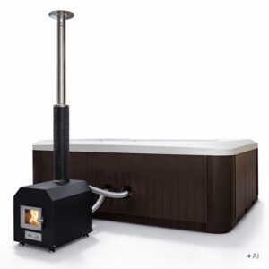 Jacuzzi ogrodowe SPA521W – Biała perła / obudowa kawa – 230 × 230 cm
