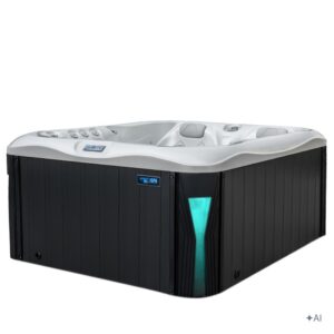 Jacuzzi ogrodowe SPA530 – Biała perła / obudowa antracyt – 210 × 170 × 90 cm