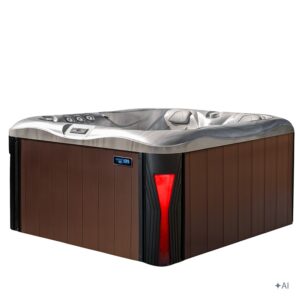 Jacuzzi ogrodowe SPA530 – Cappuccino / obudowa kawa – 210 × 170 × 90 cm