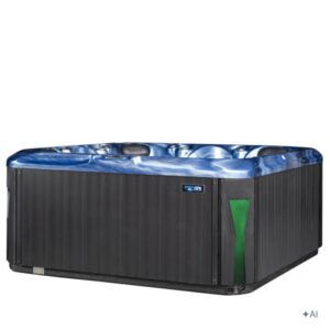 Jacuzzi ogrodowe SPA531 – Niebieska fala oceanu / obudowa antracyt – 200 × 200 cm