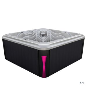 Jacuzzi ogrodowe SPA560 – Cappuccino / obudowa antracyt – 220 × 220 cm