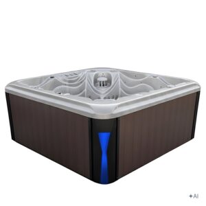 Jacuzzi ogrodowe SPA560 – Cappuccino / obudowa kawa – 220 × 220 cm