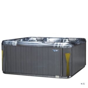 Jacuzzi ogrodowe SPA566 – Czarna fala oceanu / obudowa antracyt – 200 × 200 cm