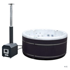 Jacuzzi ogrodowe SPA580W – Biała perła / obudowa antracyt – 200 × 200 cm