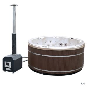 Jacuzzi ogrodowe SPA580W – Cappuccino / obudowa kawa – 200 × 200 cm