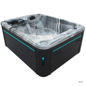 Jacuzzi ogrodowe SPA705 – Odyssey / obudowa antracyt – 210 × 170 cm
